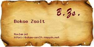 Bokse Zsolt névjegykártya